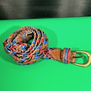 Orvis Braided Multicolor Leather Mens Belt L/G Large 43’